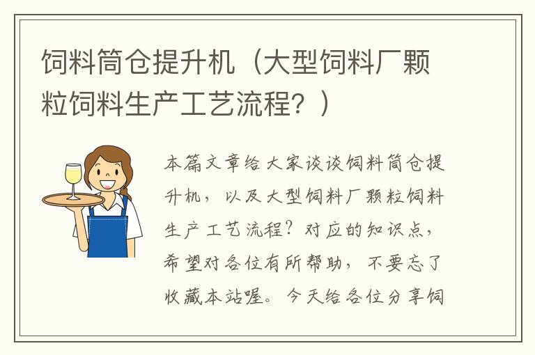 饲料筒仓提升机（大型饲料厂颗粒饲料生产工艺流程？）