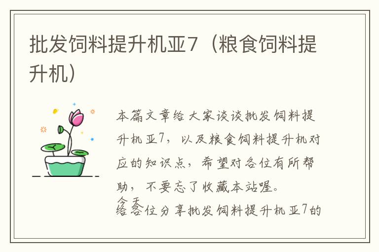 批发饲料提升机亚7（粮食饲料提升机）