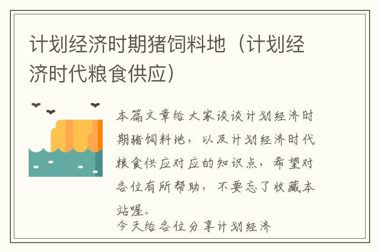 计划经济时期猪饲料地（计划经济时代粮食供应）