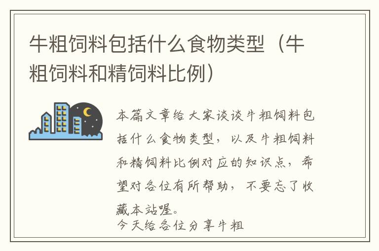 牛粗饲料包括什么食物类型（牛粗饲料和精饲料比例）