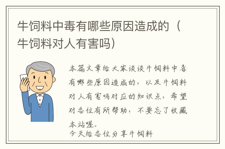 牛饲料中毒有哪些原因造成的（牛饲料对人有害吗）